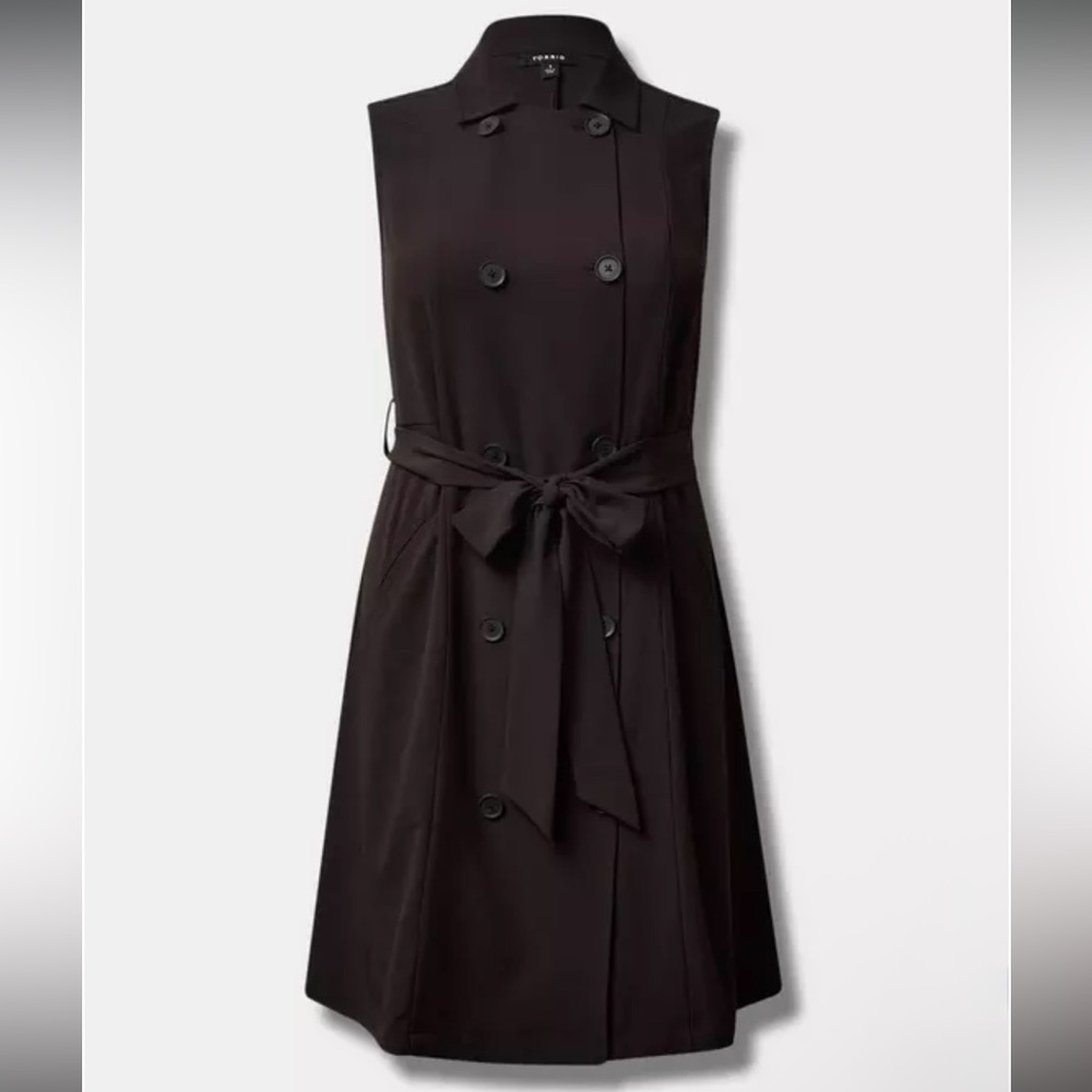 TORRID Studio Crepe Jersey Lightweight Trench Vest - Size 0